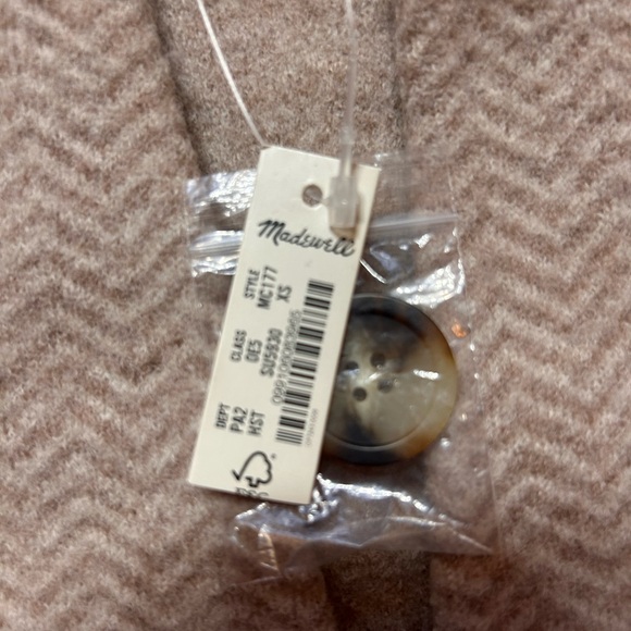 NWT Madewell Herringbone Mattson Sweater Coat Size XS - Picture 5 of 8